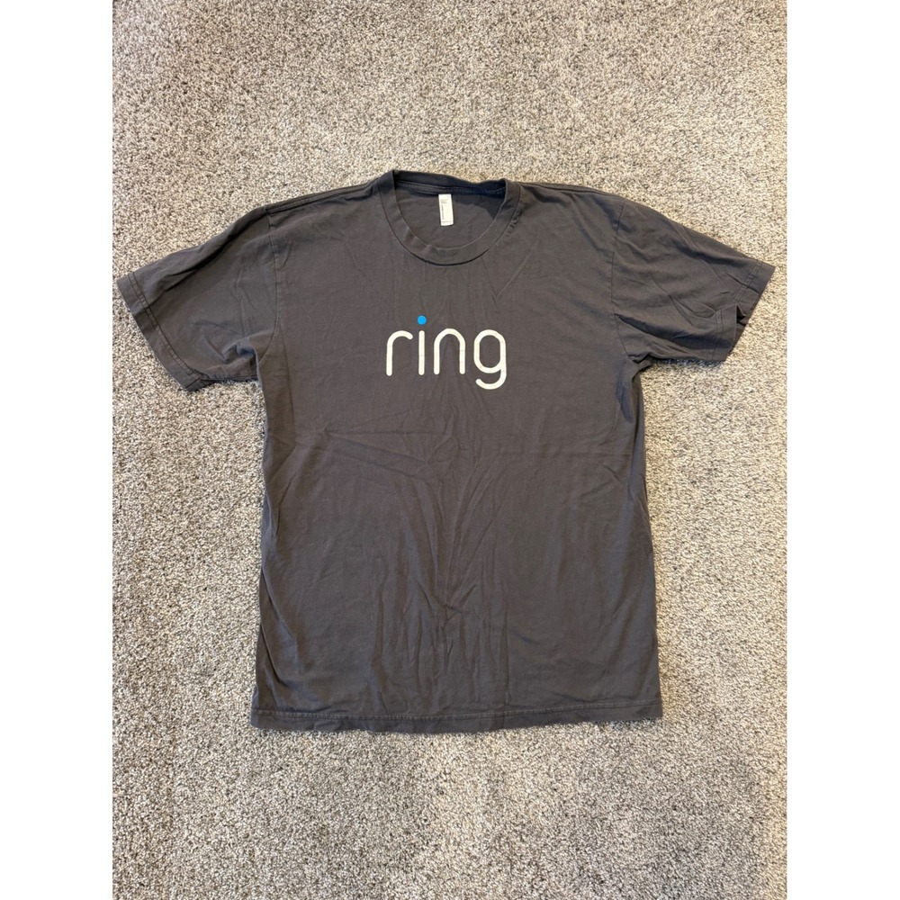 Ring T-Shirt Mens Large Grey Always Home Smart Home Logo Tee Shirt
